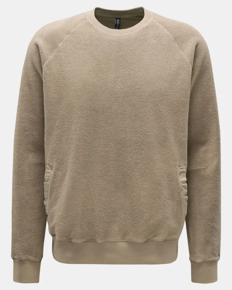 Herren - Fleece-Rundhals-Sweatshirt 'PF Crew' taupe
