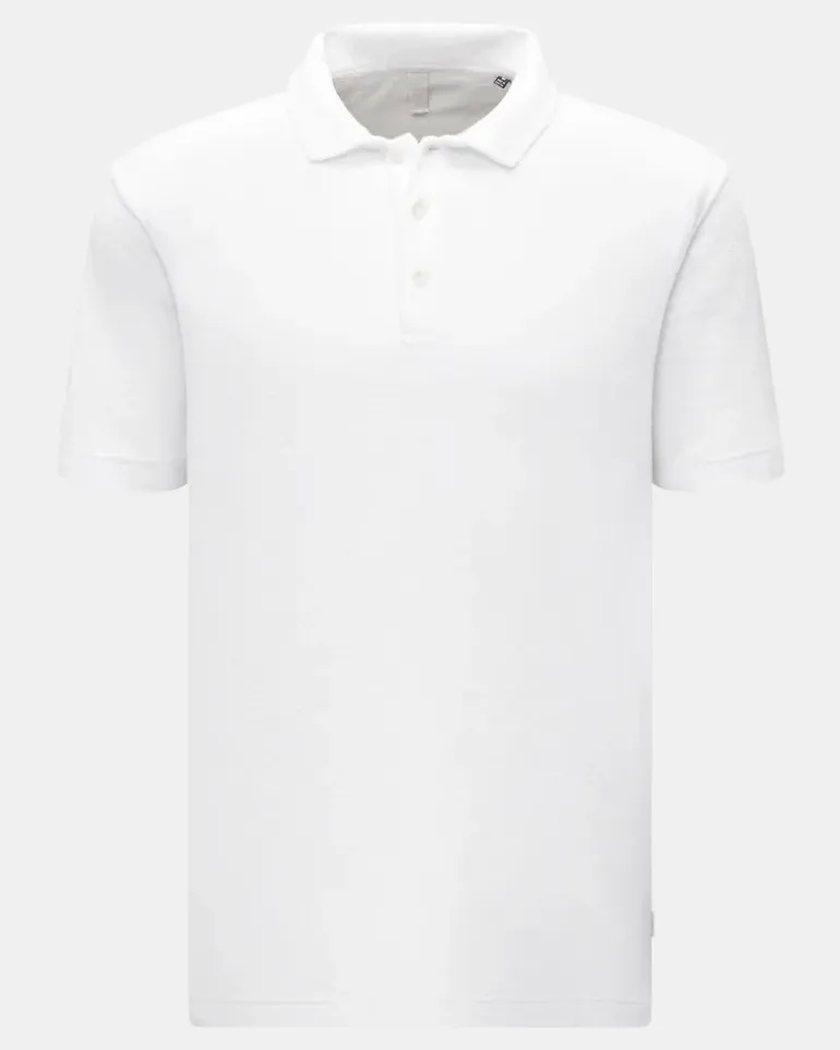 Herren - Frottee-Poloshirt 'Oyster' weiß