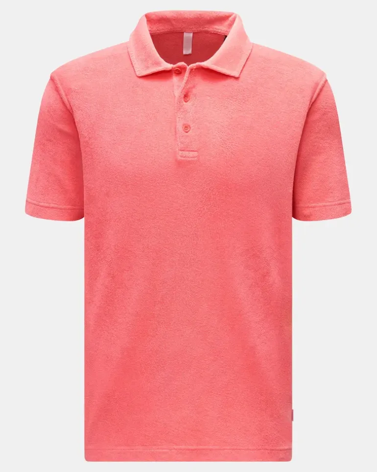 Herren - Frottee-Poloshirt 'Oyster' koralle