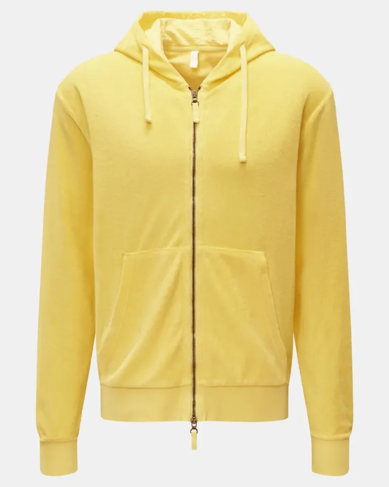 Herren - Frottee-Sweatjacke 'Terry Zip' gelb