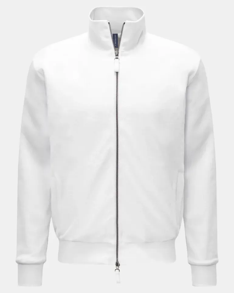 Herren - Frottee-Sweatjacke 'Terry Bomber' weiß