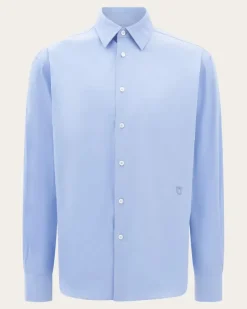 Herren Hemd mit Mikroprint Blau