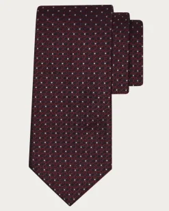 Herren Jacquard-Seidenkrawatte mit Doppel-Gancini Rot