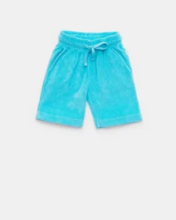 Herren - Kinder Frottee-Bermudas 'Kids Terry Bermuda' türkis