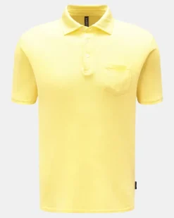 Herren - Leinen-Poloshirt gelb