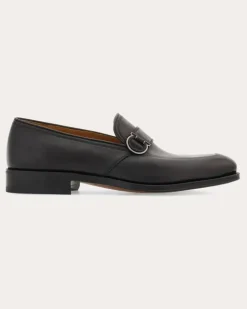 Herren Loafer mit Gancini-Ornament Schwarz Größe