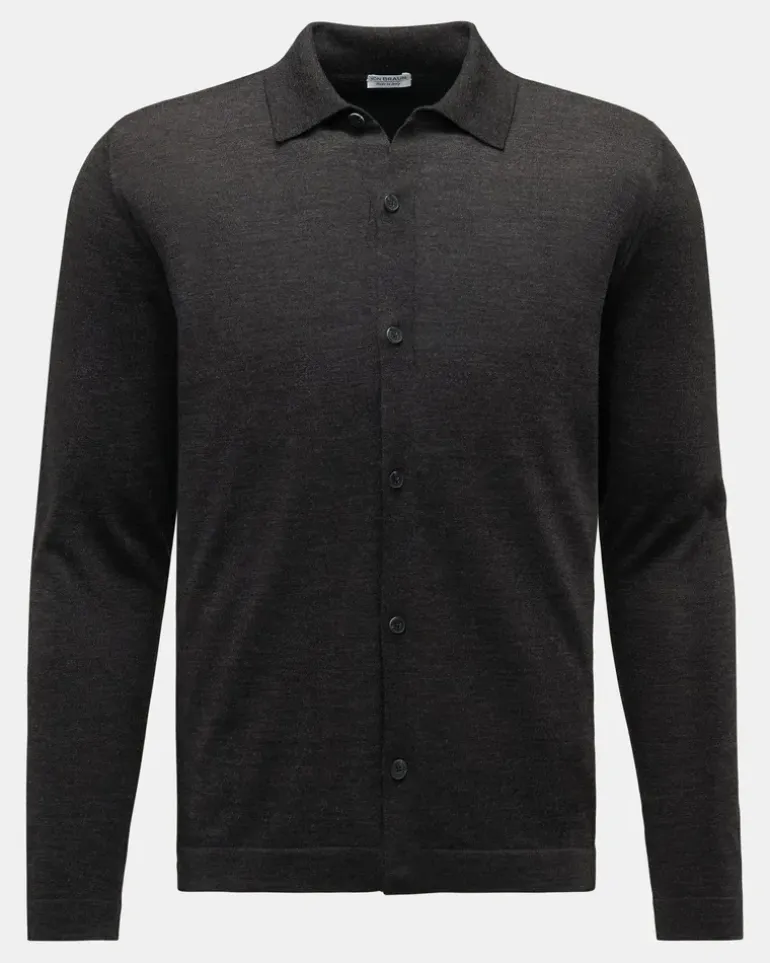 Herren - Merino Cardigan dunkelbraun