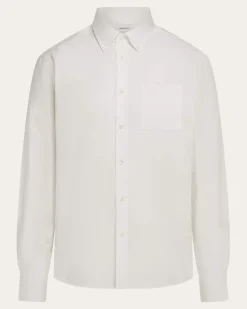 Herren Oberhemd Ferragamo-Monogram Weiß