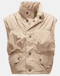 Herren - Outdoorweste 'Cropped Exhale Puffa' beige