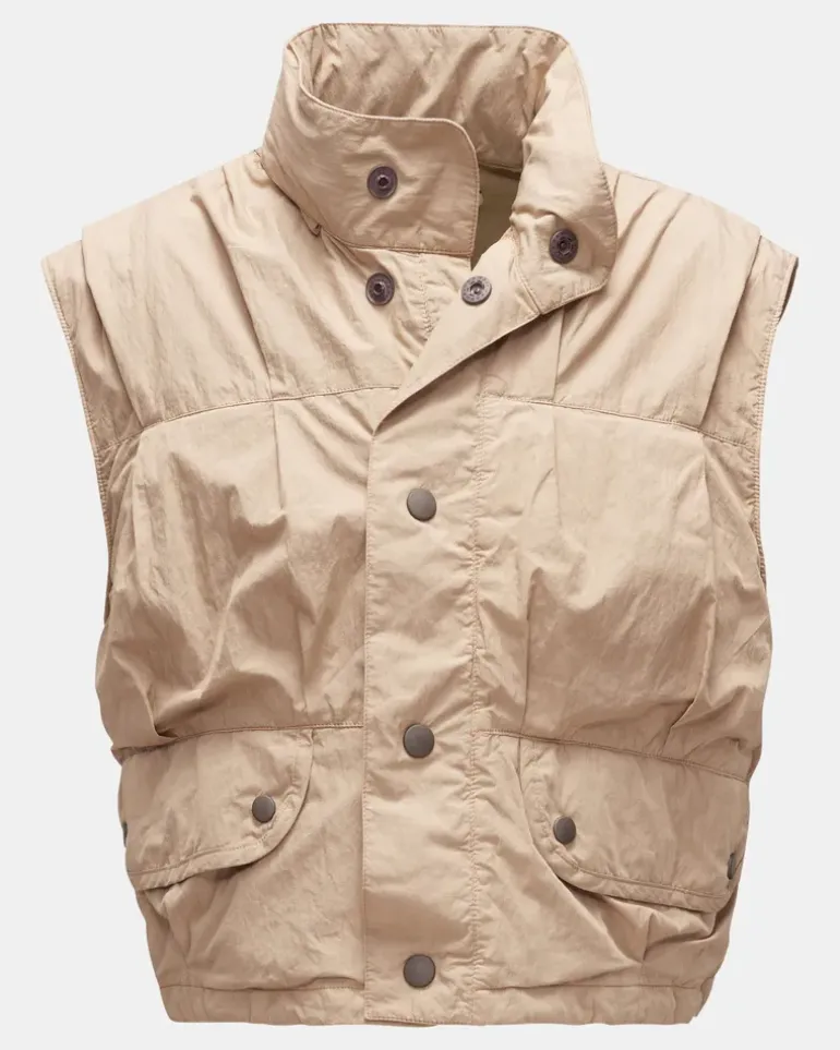 Herren - Outdoorweste 'Cropped Exhale Puffa' beige