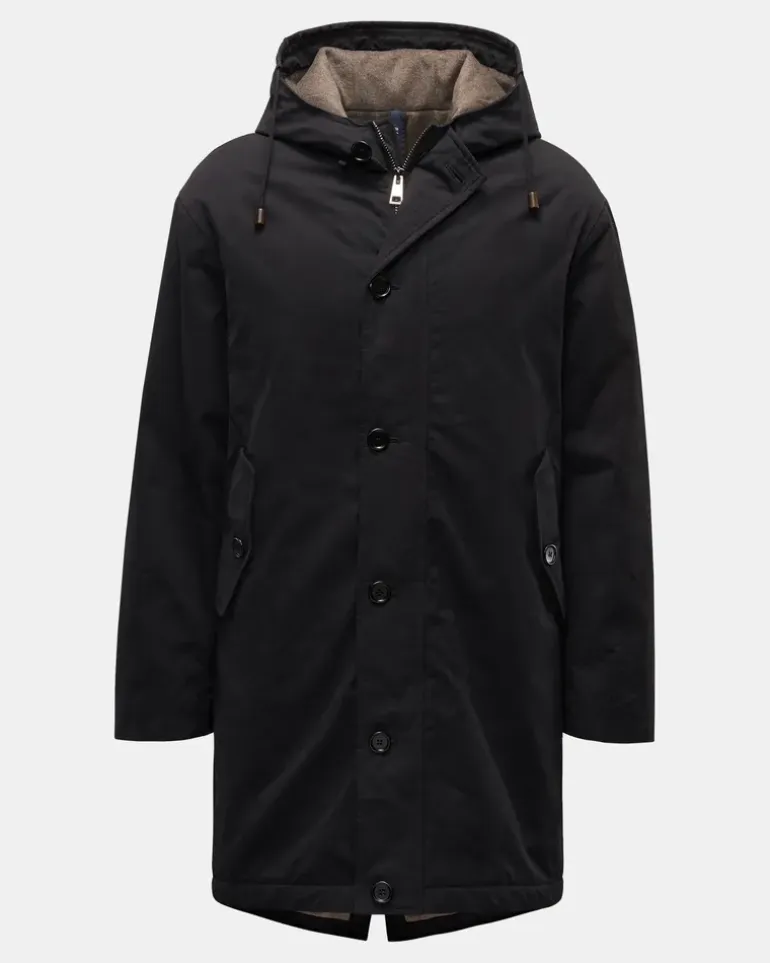 Herren - Parka 'Waxed Cotton' dark navy
