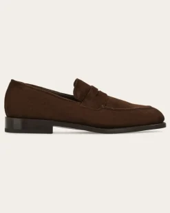 Herren Penny-Loafer in Tramezza-Machart Braun Größe