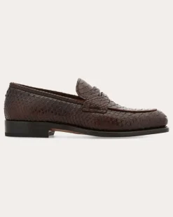 Herren Penny-Loafer in Tramezza-Machart Beige Größe
