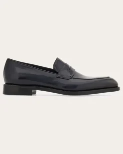 Herren Penny-Loafer in Tramezza-Machart Blau Größe