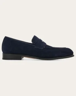 Herren Penny-Loafer in Tramezza-Machart Blau Größe