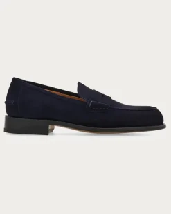 Herren Penny-Loafer in Tramezza-Machart Blau Größe