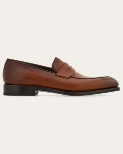 Herren Penny-Loafer in Tramezza-Machart Braun Größe