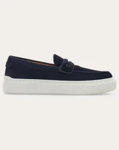 Herren Penny-Loafer mit Sneakerboden Blau Größe