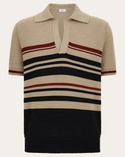 Herren Polohemd in Maschenware Beige