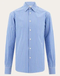 Herren Popelinehemd Blau