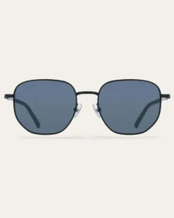 Herren Rechteckige Sonnenbrillen Blau