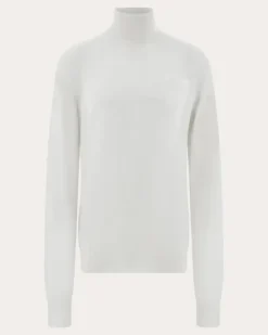 Herren Rollkragenpullover Weiß