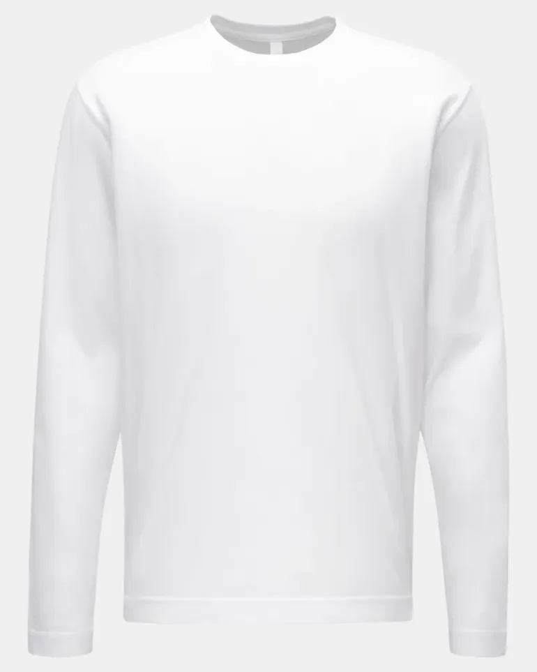 Herren - Rundhals-Longsleeve 'Oyster Jersey Tee' weiß