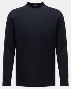 Herren - Rundhals-Longsleeve schwarz