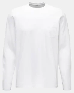 Herren - Rundhals-Longsleeve weiß