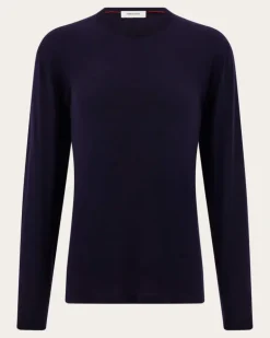Herren Rundhalspulli Blau