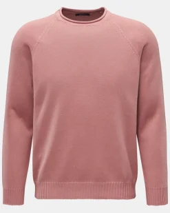 Herren - Rundhals-Pullover 'Cotton Crew' altrosa