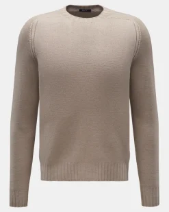 Herren - Rundhalspullover 'Foggy Crew' beige