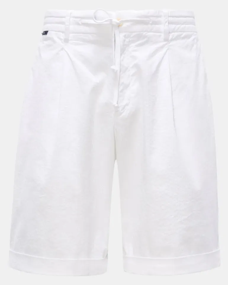 Herren - Seersucker-Bermudas weiß