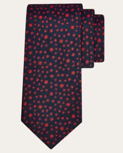 Herren Seidenkrawatte mit Pünktchen-Print - Infinite Inspirations Blau