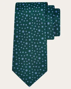 Herren Seidenkrawatte mit Pünktchen-Print - Infinite Inspirations Grün