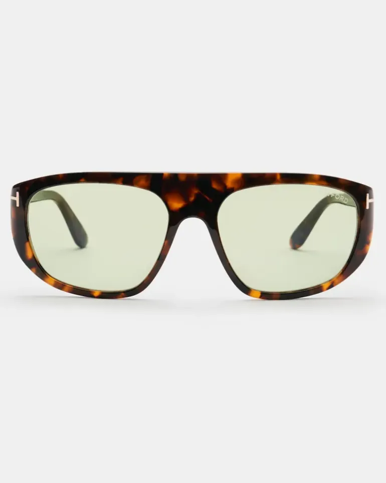 Herren - Sonnenbrille 'Edward' dunkelbraun gemustert/oliv