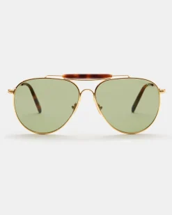Herren - Sonnenbrille 'Rafael' gold/graugrün