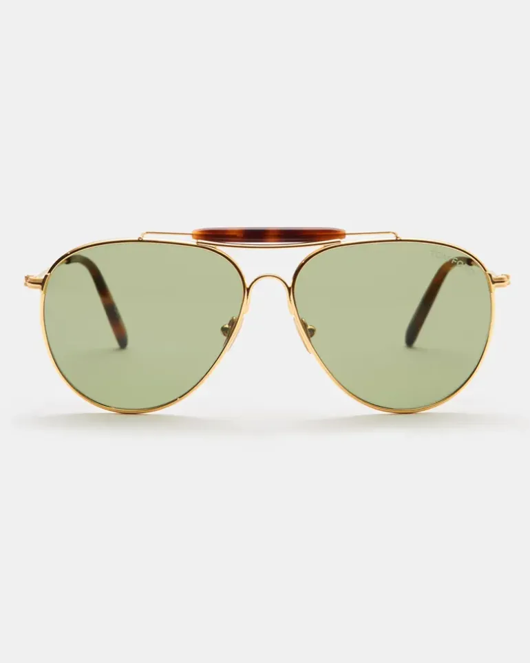 Herren - Sonnenbrille 'Rafael' gold/graugrün