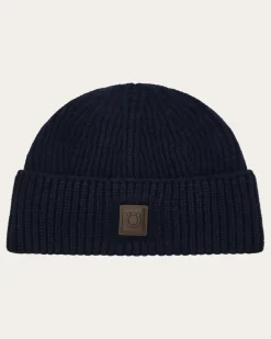 Herren Strick-Beanie Blau