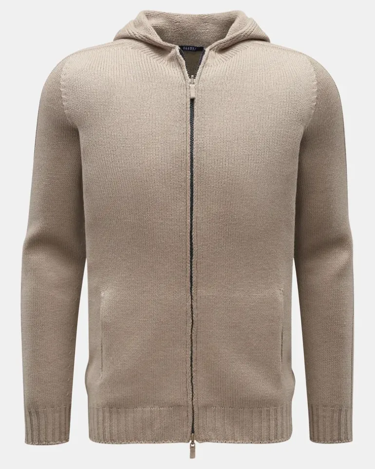 Herren - Strickjacke 'Foggy Full Zip' taupe