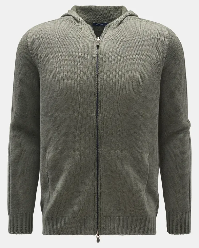 Herren - Strickjacke 'Foggy Full Zip' oliv