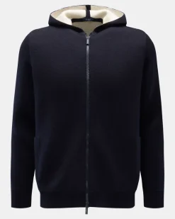 Herren - Strickjacke 'Outdoor Hooded Cardigan' navy/creme