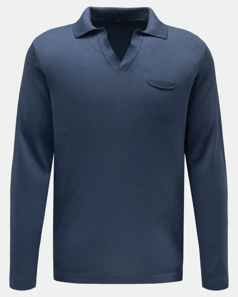 Herren - Strickpolo 'Foggy' graublau