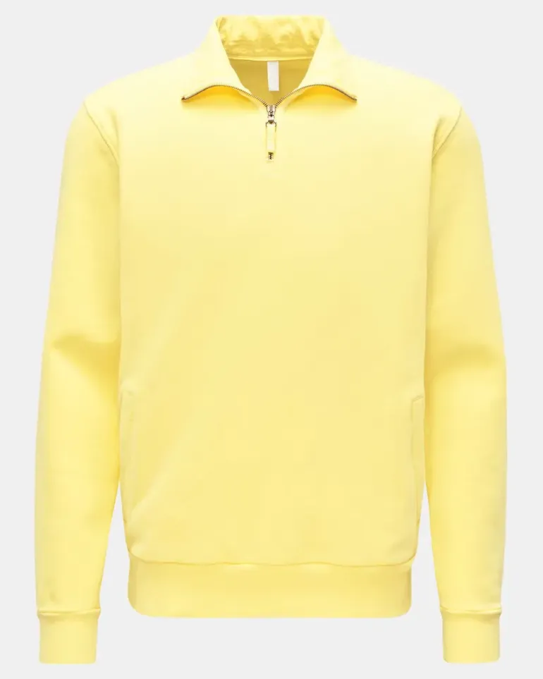 Herren - Sweat-Troyer 'Quarter Zip' gelb