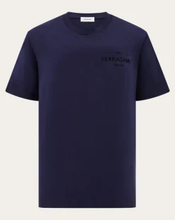 Herren T-Shirt mit Logo Blau