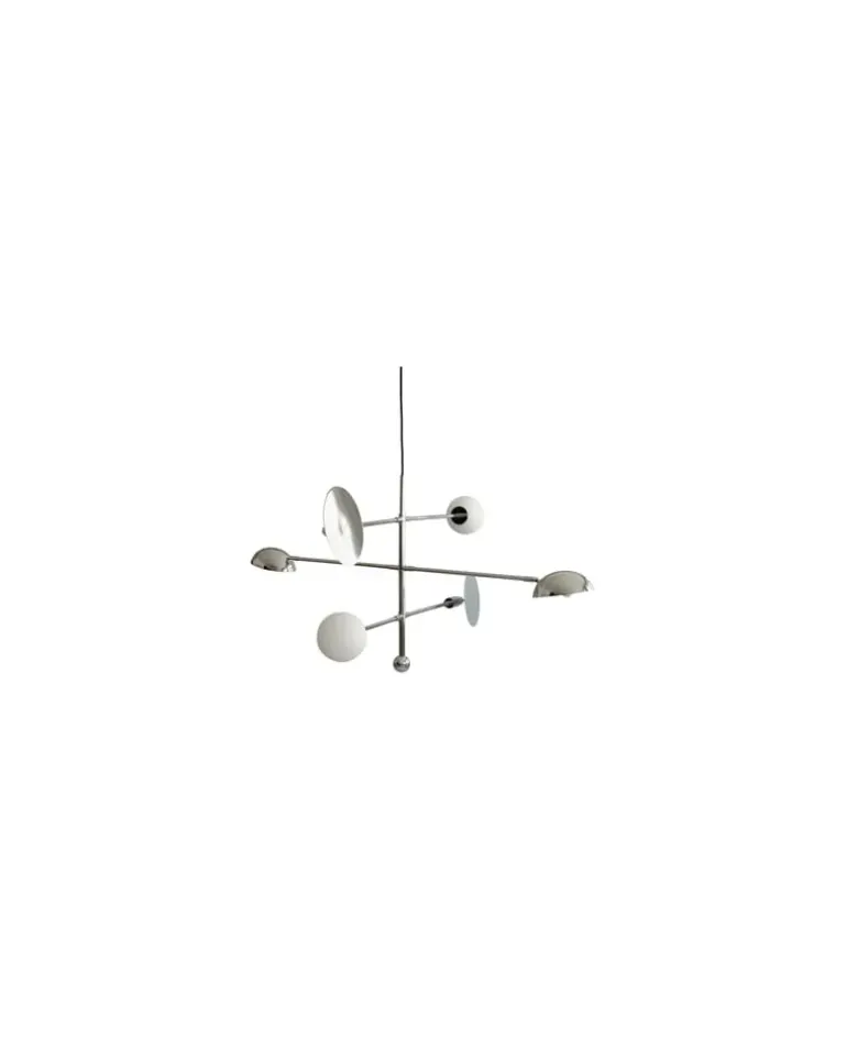 Hängelampe Sahn - Silber - Opalglas - Designer Tommy Hyldahl