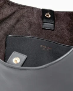 Hobo Bag aus Leder Grau