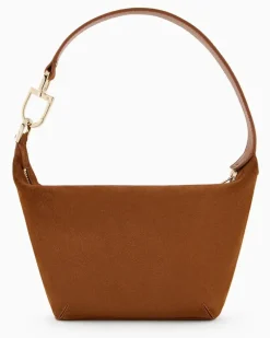 Hobo Bag la Prima Soft im Mini-Format aus Veloursleder Kamel