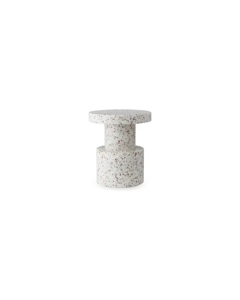 Hocker Bit - Weiß - Recyceltes Polyethylen - Designer Simon Legald