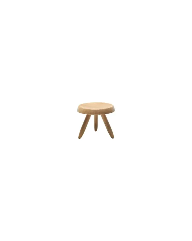 Hocker i Maestri - Holz natur - massive Eiche - Designer Charlotte Perriand